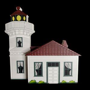 Vtg 1995 Sheila's Mukilteo Lighthouse Washington State Wood Shelf-Sitter Decor